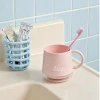 S137-1115 Ocean-style mouthwash cup, home couple toothbrush cup, thickened anti-drop plastic washbasin cup, student dormitory Application Scenario